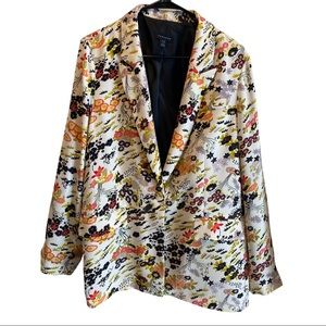 Topshop floral print blazer